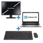 Work From Home Bundle - Intel Core i3 Laptop, 22" Monitor & Wireless Keyboard and Mouse
