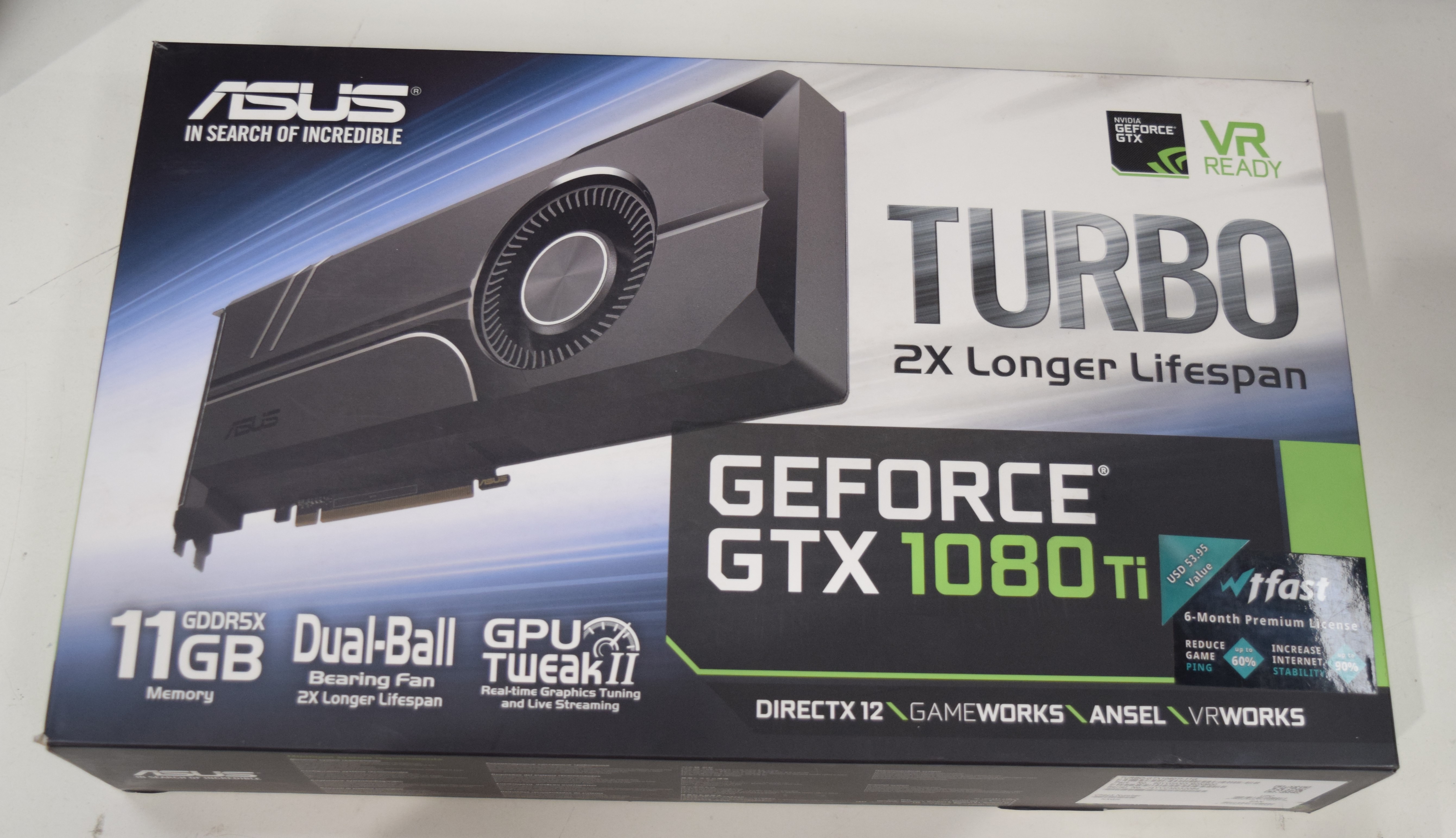 Asus Geforce GTX1080Ti Turbo GDDR5X 11GB Memory GPU