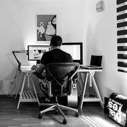 Desktop PC for Business Photo of a male person working on his deesktop computer