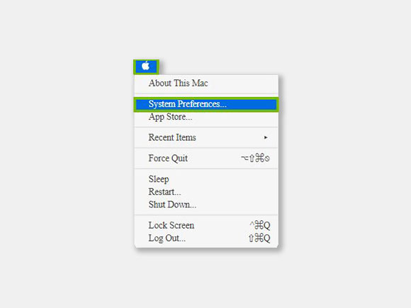 System preferences within apple mac settings